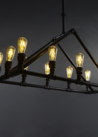 Люстра свічка підвісна труби лофт в зал BL-345S/12 E27 BZ Brille (253886119)