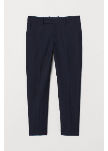 Темно-синие классические летние брюки H&M