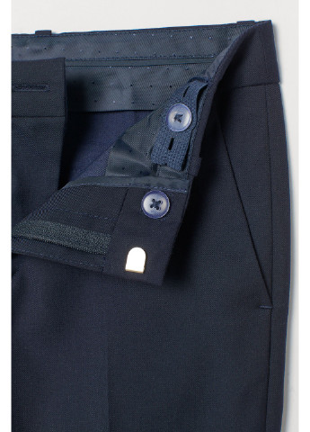 Темно-синие классические летние брюки H&M