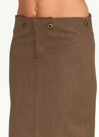 Серо-коричневая кэжуал однотонная юбка Ralph Lauren