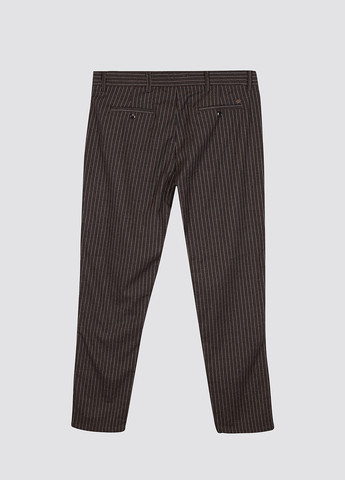 Темно-серые кэжуал демисезонные прямые брюки Solid