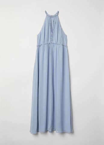 Світло-блакитна вечірня плаття в стилі армпір H&M однотонна