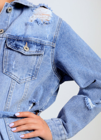 Блакитна літня джинсова куртка Jean Louis Francois