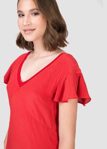 Красное кэжуал платье Pepe Jeans однотонное