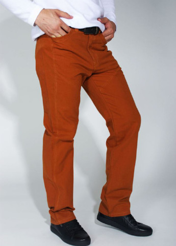 Кирпичные кэжуал демисезонные прямые брюки Ager