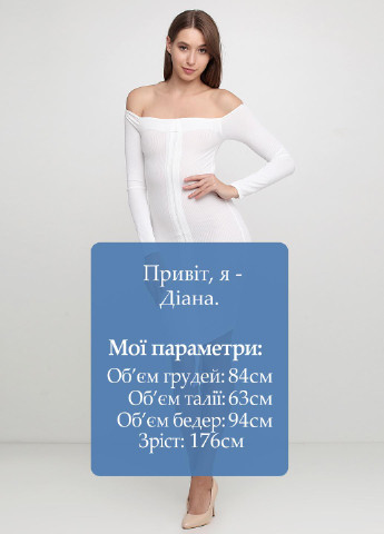 Білий коктейльна сукня з відкритими плечима PrettyLittleThing однотонна