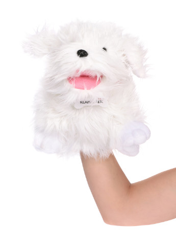 Мягкая игрушка-перчатка Собачка, 23х18х16 см Goki однотонная белая