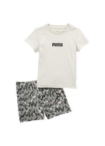 Комплект Summer All-Over Printed Babies' Set Puma однотонний білий спортивний бавовна, еластан