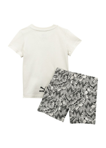 Комплект Summer All-Over Printed Babies' Set Puma однотонный белый спортивный хлопок, эластан