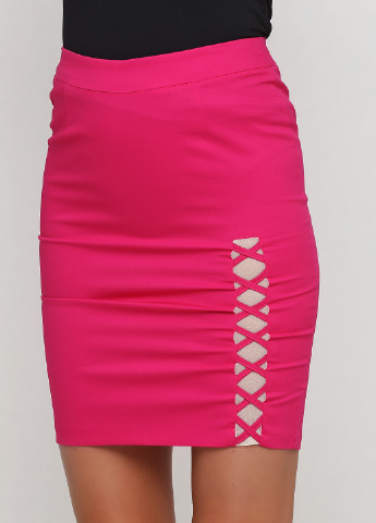 Розовая кэжуал однотонная юбка Nemo карандаш