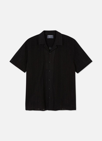 Черная кэжуал рубашка однотонная Primark