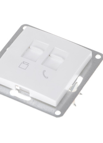 Розетка біла NB-1TF + 1PC wh Brille (253967229)