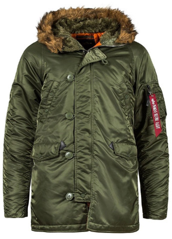 Оливковая зимняя куртка Alpha Industries
