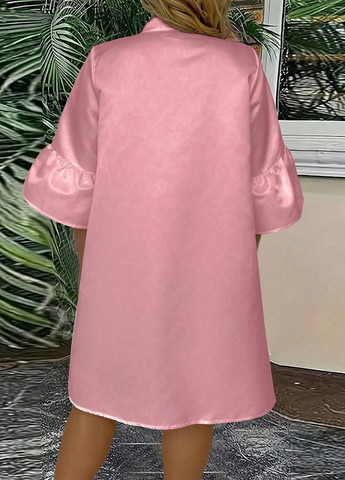 Рожева кежуал сукня а-силует, сукня-сорочка SHEIN однотонна