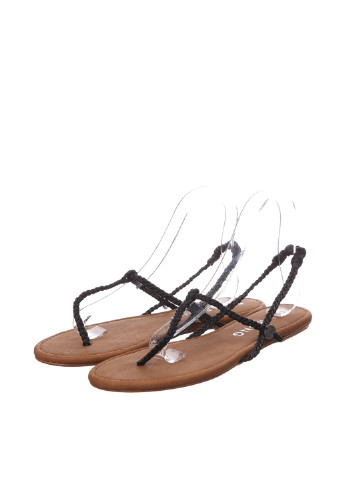 Женские кэжуал сандалии Billabong черного цвета без застежки с логотипом
