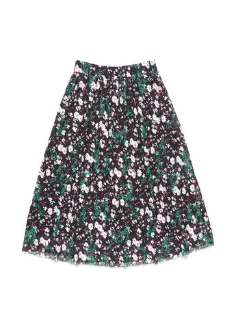 Черная кэжуал цветочной расцветки юбка Fransa клешированная, плиссе