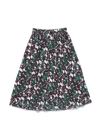 Черная кэжуал цветочной расцветки юбка Fransa клешированная, плиссе