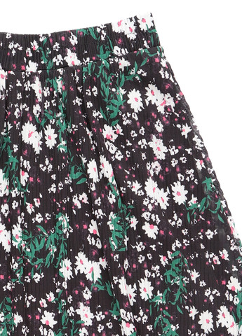Черная кэжуал цветочной расцветки юбка Fransa клешированная, плиссе