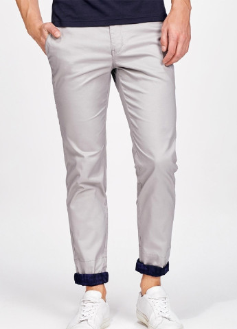 Светло-серые кэжуал демисезонные прямые брюки Jack & Jones