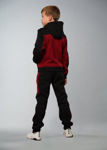 Бордовий зимовий спортивний костюм з написами Sinthia (194959061)