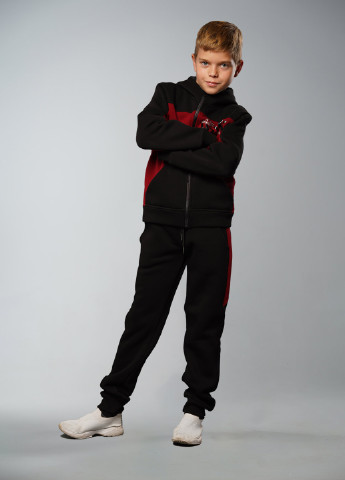 Бордовий зимовий спортивний костюм з написами Sinthia (194959061)