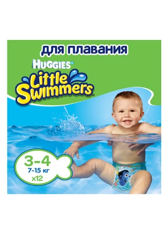 Підгузки-трусики для плавання Little Swimmers 3-4 (7-15 кг) 12 шт Huggies (248204659)
