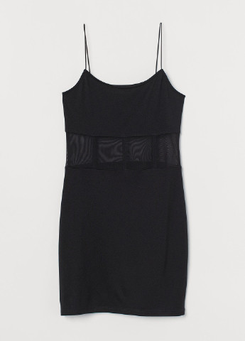 Черное кэжуал сукня платье-майка H&M однотонное