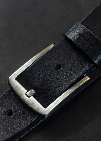 Ремень мужской кожаный из натуральной итальянской кожи в деревянной подарочной коробочке (135 см) - Чёрный Anchor Stuff oldsalt belt (241801891)
