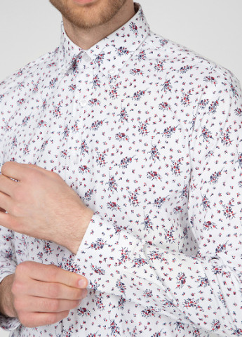 Белая рубашка с цветами NAVI