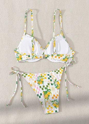 Комбінований літній купальник (ліф, трусики) бікіні, роздільний SHEIN