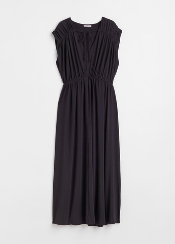 Чорна кежуал сукня в грецькому стилі H&M однотонна
