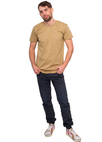 Хаки (оливковая) демисезонная футболка мужская Наталюкс 11-1312