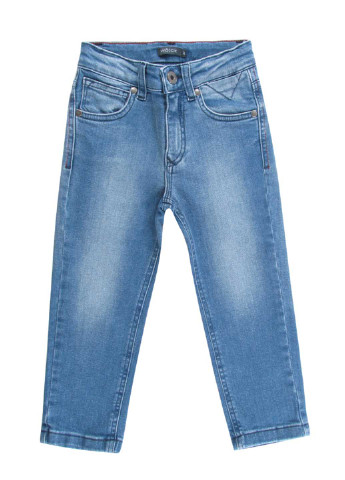Голубые демисезонные прямые джинсы Wojcik