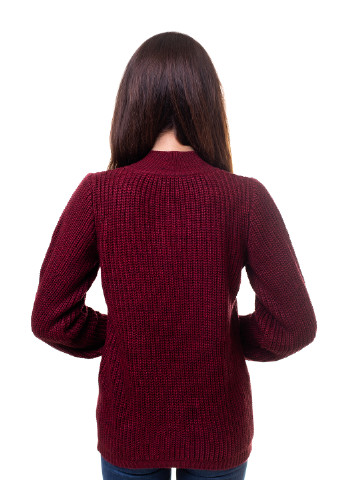 Бордовый зимний пуловер пуловер Bakhur