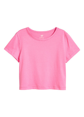 Рожева літня футболка з коротким рукавом H&M