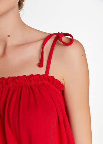 Червона повсякденний сукня AMORI однотонна