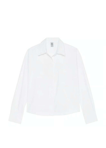 Белая кэжуал рубашка однотонная Victoria's Secret