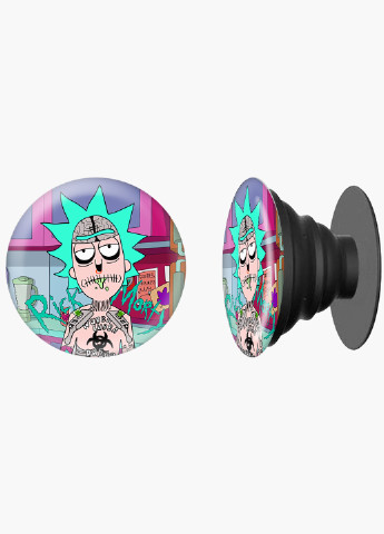 Попсокет (Popsockets) держатель для смартфона Морти Смит Рик и Морти (Morty Smith Rick and Morty) (8754-2930) Черный MobiPrint (229014728)