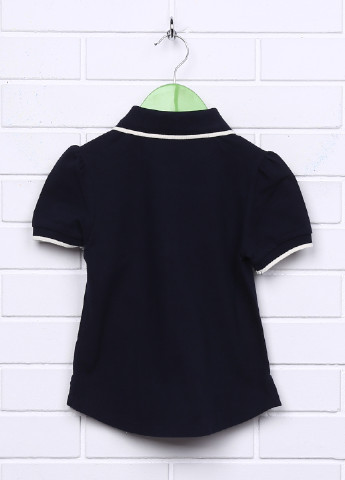 Темно-синяя детская футболка-поло для девочки Juicy Couture с рисунком