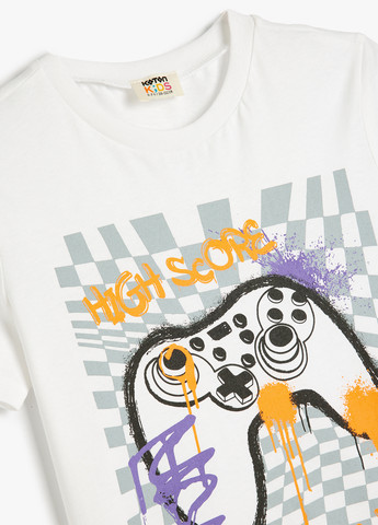 Біла літня футболка KOTON