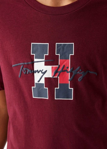 Бордова літня футболка Tommy Hilfiger