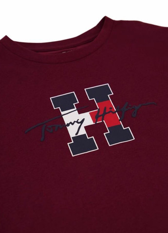 Бордова літня футболка Tommy Hilfiger