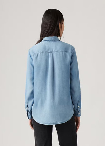 Голубой кэжуал рубашка однотонная Levi's