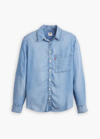 Голубой кэжуал рубашка однотонная Levi's