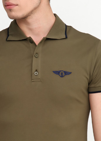 Оливковая (хаки) футболка-поло для мужчин EL & LION с логотипом