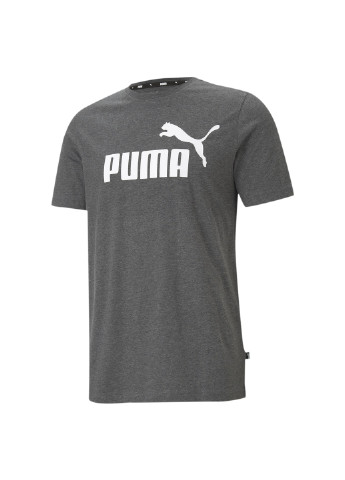 Чорна футболка essentials heather men's tee Puma