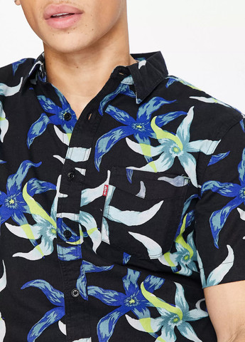 Черная кэжуал рубашка с цветами Levi's