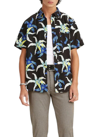 Черная кэжуал рубашка с цветами Levi's