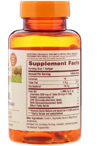 Риб'ячий жир, Fish Oil, 1000 мг, 144 капсул Sundown Naturals (254371753)