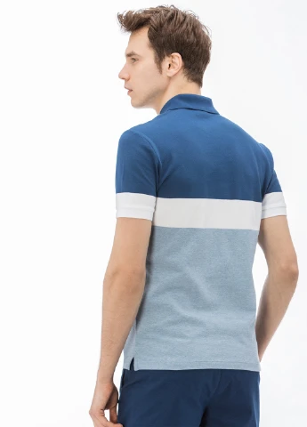 Голубой футболка-поло для мужчин Lacoste меланжевая